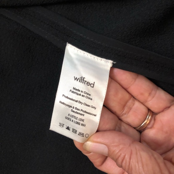 Aritzia Wilfred Chevalier Open-Front 3/4 Sleeves Crepe Black Blazer Jacket 6 - Picture 11 of 14